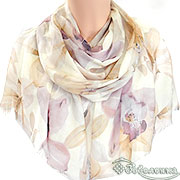 Палантин Орхидея №2 (розовая карамель) 80х180 см (хлопок 100 %)