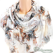 Палантин Пионы 170х70 см (модал 100%)