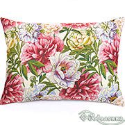 Декоративная наволочка на подушку Роскошные пионы двусторонняя 50х70 см