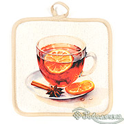 Прихватка Чайпитие 17х17 см (печать 70%ПЭ, 30%Хлопок)