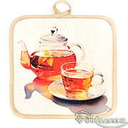 Прихватка Чайпитие. Дуэт 17х17 см (печать 70%ПЭ, 30%Хлопок)