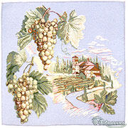 Салфетка Хороший год. Прованс (голубой фон) 38х38 см, гобелен