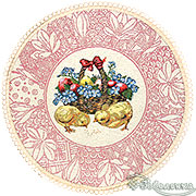 Салфетка декоративная Воскресенье (роза) D-40 -+1,5 см, гобелен