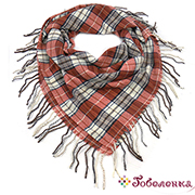 Платок женский Шотландка (красный) 104х102 +/-2 см (Экокашемир 100%) Платок женский Шотландка (красный) 104х102 +/-2 см (Экокашемир 100%)