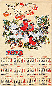 Календарь Снегири 38х65 +/-2 см