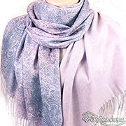 Палантин двусторонний Зимняя сказка №8 -  70х180 см Морозно-розовый (100% искусственный кашемир)