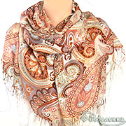 Палантин Восточная Сказка №2 (янтарный) 180х70 см (модал 45%, вискоза 35%, акрил 20%)