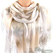 Палантин Весна №13 (кофе) 180х70 см ( бамбуковое волокно 80%, шелк 20%)