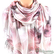 Палантин Весна (ягодный) 180х70 см ( бамбуковое волокно 80%, шелк 20%)