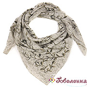 Платок Веточки (бежево-коричневый) 95х95 см (хлопок 50%, бамбук 50%) Платок Веточки (бежево-коричневый) 95х95 см (хлопок 50%, бамбук 50%)