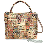 Гобеленовая сумка - тоут Вояж 598 гобелен + экокожа 33х27х12 см